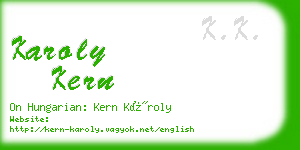 karoly kern business card